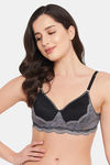 Clovia Padded Non Wired Full Coverage T-Shirt Bra - Black — thumbnail 2