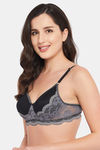 Clovia Padded Non Wired Full Coverage T-Shirt Bra - Black — thumbnail 4