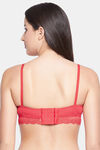 Clovia Padded Non Wired Medium Coverage Bralette - Red — thumbnail 4
