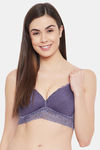 Clovia Padded Non Wired Medium Coverage Bralette - Purple — thumbnail 1