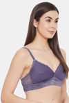 Clovia Padded Non Wired Medium Coverage Bralette - Purple — thumbnail 2