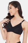 Clovia Double Layered Non Wired Full Coverage T-Shirt Bra - Black — thumbnail 3