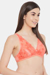 Clovia Double Layered Non Wired Medium Coverage Bralette - Orange — thumbnail 2