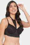 Clovia Padded Wired Full Coverage T-Shirt Bra - Black — thumbnail 2