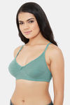 Clovia Single Layered Non Wired Full Coverage T-Shirt Bra - Green — thumbnail 3