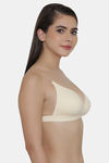Clovia Single Layered Non Wired Full Coverage T-Shirt Bra - Beige — thumbnail 2