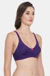 Clovia Single Layered Non Wired Medium Coverage T-Shirt Bra - Purple — thumbnail 2