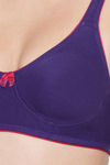Clovia Single Layered Non Wired Medium Coverage T-Shirt Bra - Purple — thumbnail 5