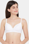 Clovia Padded Non Wired Medium Coverage T-Shirt Bra - White — thumbnail 1