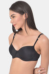 Clovia Push Up Wired Full Coverage T-Shirt Bra - Black — thumbnail 3
