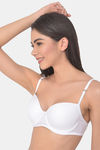 Clovia Push Up Wired Full Coverage T-Shirt Bra - White — thumbnail 3