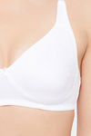Clovia Single Layered Non Wired Full Coverage T-Shirt Bra - White — thumbnail 5