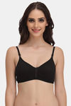 Clovia Single Layered Non Wired Full Coverage T-Shirt Bra - Black — thumbnail 1