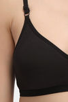 Clovia Single Layered Non Wired Full Coverage T-Shirt Bra - Black — thumbnail 5
