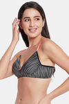 Clovia Push Up Non Wired Medium Coverage T-Shirt Bra - Black — thumbnail 3