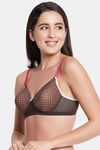 Clovia Padded Non Wired Full Coverage T-Shirt Bra - Brown — thumbnail 3
