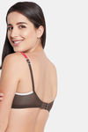 Clovia Padded Non Wired Full Coverage T-Shirt Bra - Brown — thumbnail 4