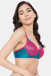 Clovia Padded Non Wired Full Coverage T-Shirt Bra - Blue — thumbnail 2