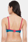 Clovia Padded Non Wired Full Coverage T-Shirt Bra - Blue — thumbnail 4