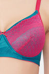 Clovia Padded Non Wired Full Coverage T-Shirt Bra - Blue — thumbnail 5