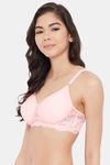 Clovia Padded Non Wired Full Coverage T-Shirt Bra - Pink — thumbnail 3