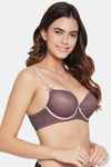 Clovia Padded Wired Medium Coverage T-Shirt Bra - Brown — thumbnail 2