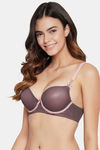 Clovia Padded Wired Medium Coverage T-Shirt Bra - Brown — thumbnail 3