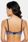 Clovia Single Layered Non Wired Full Coverage T-Shirt Bra - Navy Blue — thumbnail 4