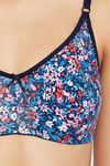 Clovia Single Layered Non Wired Full Coverage T-Shirt Bra - Navy Blue — thumbnail 5