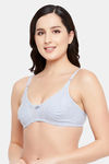 Clovia Single Layered Non Wired Full Coverage T-Shirt Bra - Blue — thumbnail 2