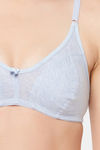 Clovia Single Layered Non Wired Full Coverage T-Shirt Bra - Blue — thumbnail 5