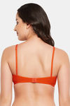 Clovia Single Layered Non Wired Full Coverage T-Shirt Bra - Orange — thumbnail 4