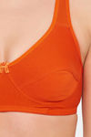 Clovia Single Layered Non Wired Full Coverage T-Shirt Bra - Orange — thumbnail 5