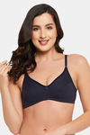 Clovia Single Layered Non Wired Medium Coverage T-Shirt Bra - Navy Blue — thumbnail 1