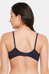 Clovia Single Layered Non Wired Medium Coverage T-Shirt Bra - Navy Blue — thumbnail 4