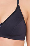 Clovia Single Layered Non Wired Medium Coverage T-Shirt Bra - Navy Blue — thumbnail 5
