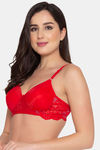 Clovia Padded Non Wired Full Coverage T-Shirt Bra - Red — thumbnail 3