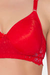 Clovia Padded Non Wired Full Coverage T-Shirt Bra - Red — thumbnail 5