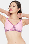 Clovia Double Layered Non Wired Full Coverage T-Shirt Bra - Pink — thumbnail 1