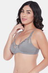 Clovia Double Layered Non Wired Full Coverage T-Shirt Bra - Grey — thumbnail 3