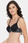 Clovia Padded Non Wired Full Coverage T-Shirt Bra - Black — thumbnail 3