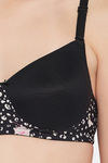 Clovia Padded Non Wired Full Coverage T-Shirt Bra - Black — thumbnail 6