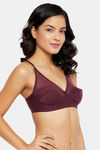 Clovia Single Layered Non Wired Full Coverage T-Shirt Bra - Pink — thumbnail 2