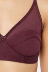 Clovia Single Layered Non Wired Full Coverage T-Shirt Bra - Pink — thumbnail 5