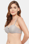 Clovia Padded Wired Medium Coverage Push Up Bra - Grey — thumbnail 3