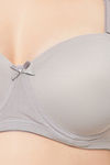 Clovia Padded Wired Medium Coverage Push Up Bra - Grey — thumbnail 7
