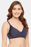 Clovia Double layered Non Wired Full Coverage T-Shirt Bra - Blue — thumbnail 2