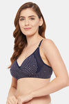Clovia Double layered Non Wired Full Coverage T-Shirt Bra - Blue — thumbnail 3