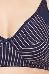 Clovia Double layered Non Wired Full Coverage T-Shirt Bra - Blue — thumbnail 6