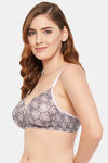 Clovia Padded Non Wired Full Coverage T-Shirt Bra - Grey — thumbnail 3